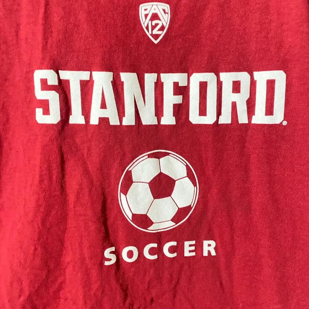 #8682 CHAMPION STANFORD PAC 12 SOCCER T SHIRT SIZE YL 10-12